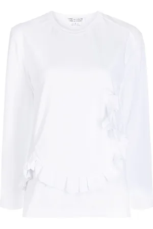 Comme des Garçons Ruffled-detail crew-neck sweatshirt