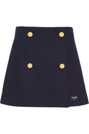 Prada Wraparound wool miniskirt