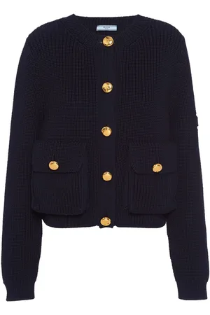 Prada Ribbed-knit wool cardigan