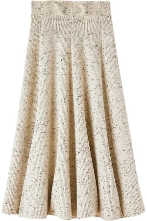Jil Sander Ribbed-knit wool skirt