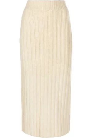 Jil Sander Ribbed-knit wool midi skirt