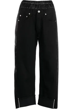 JUNYA WATANABE Logo-patch panelled-design cropped jeans