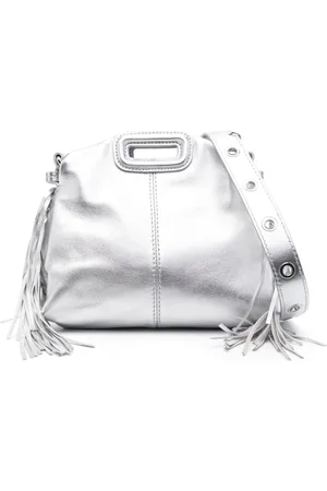 Maje Miss M metallic-effect leather mini bag