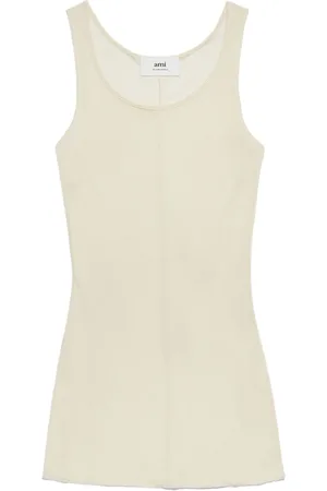 Ami Scoop-neck sleeveless tank top