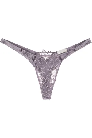 FLEUR DU MAL Whitney embroidered thong