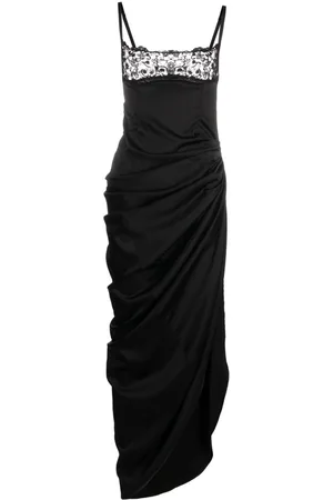 Jacquemus La Saudade floral-embroidered asymmetric dress