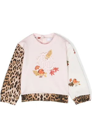 Roberto Cavalli Embroidered-logo cotton sweatshirt