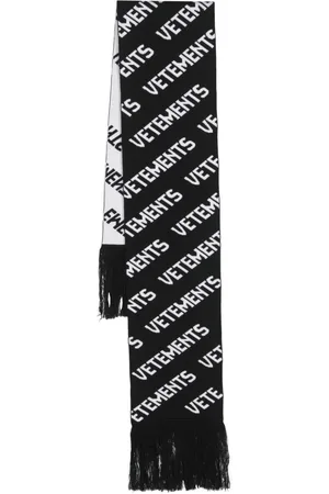 Vetements Logo-intarsia merino scarf