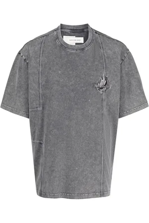 Feng Chen Wang Logo-embroidered cotton T-shirt