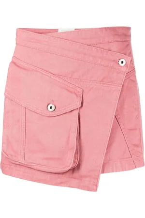 Feng Chen Wang Asymmetric cargo-pocket miniskirt