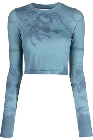 Feng Chen Wang Abstract pattern-print crew-neck top
