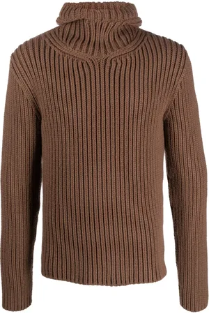 Lanvin Ribbed-knit hooded jumper