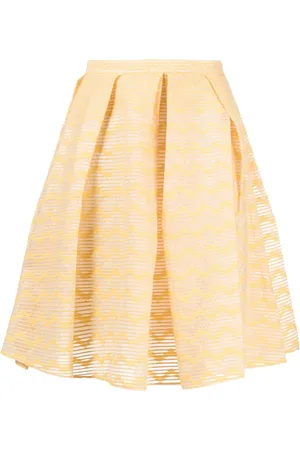 GEMY MAALOUF Semi-sheer pleated miniskirt