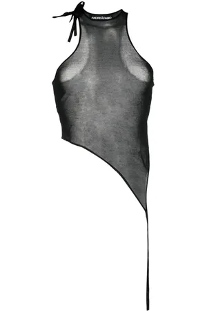 ANDREADAMO Asymmetric sheer tank top