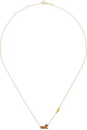 Aliita 9kt yellow Perrito Pelota pendant necklace