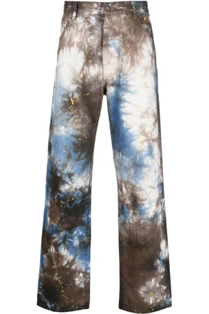 DARKPARK Abstract-pattern straight-leg jeans