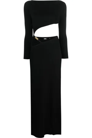 GCDS Asymmetric ribbed-knit dress