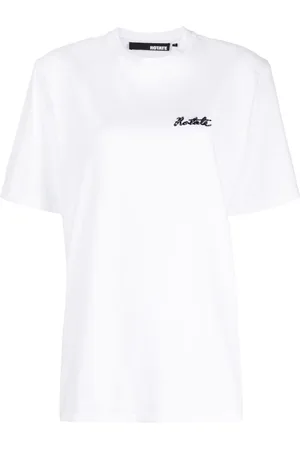 ROTATE Sequin logo-detail organic cotton T-shirt