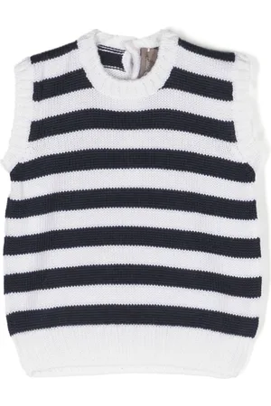 LITTLE BEAR Stripe-pattern knitted vest