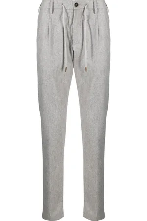 ELEVENTY Mélange-effect tapered trousers