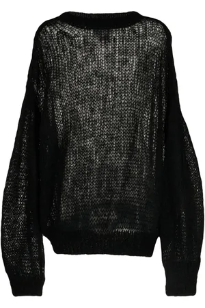 Fumito Ganryu Semi-sheer mohair-blend jumper