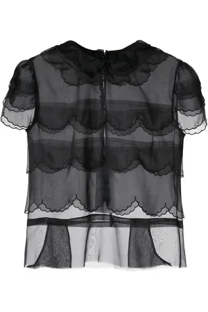Maison Margiela Flounced silk blouse