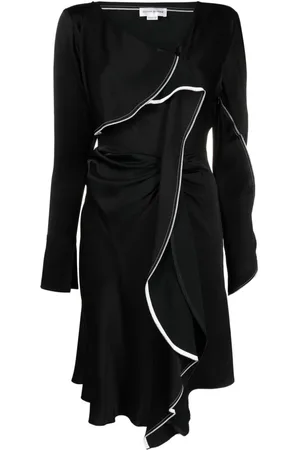 Victoria Beckham Asymmetric draped midi dress