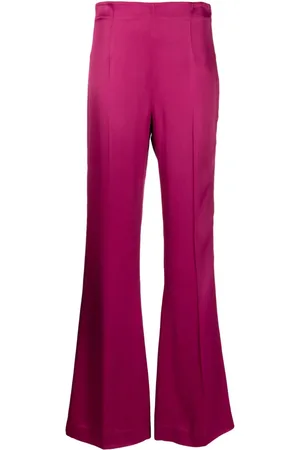 Twin-Set Satin-finish wide-leg trousers