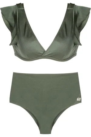 Brigitte V-neck high-waisted bikini