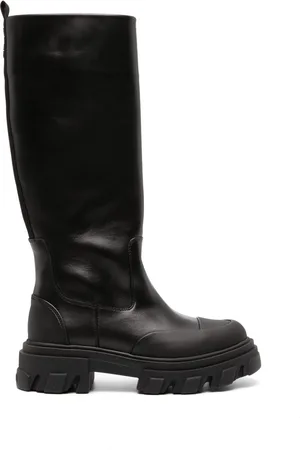 Ganni Ruber toecap leather boots