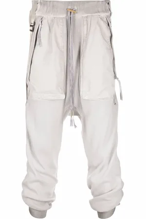 11 BY BORIS BIDJAN SABERI Drawstring-waist drop-crotch trousers