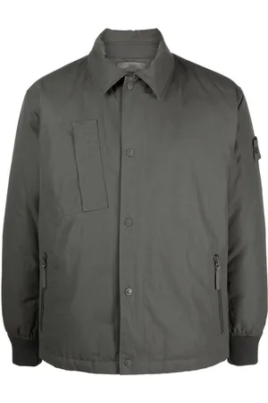 Stone Island Compass-patch down shirt jacket
