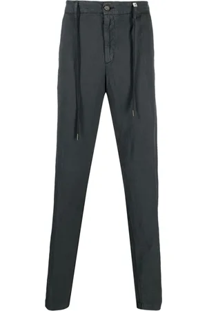 MYTHS Drawstring-waist lyocell-linen chino trousers