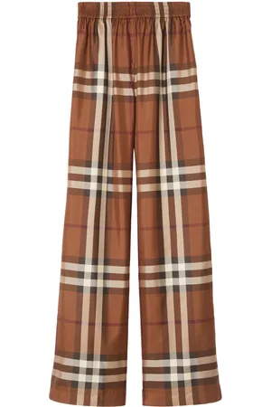 Burberry Alex Vintage-Check silk trousers