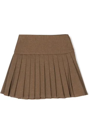 Ralph Lauren Chevron-knit pleated skirt