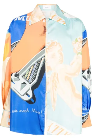 Bally Abstract-print panelled shirt