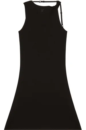 Courrèges Strap-detail jersey minidress