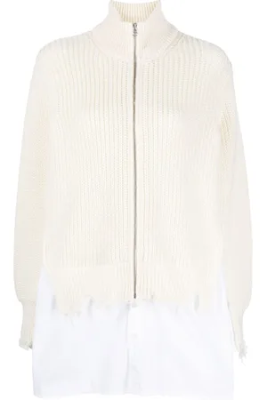 Maison Margiela Distressed-finish shirt-underlayer jumper