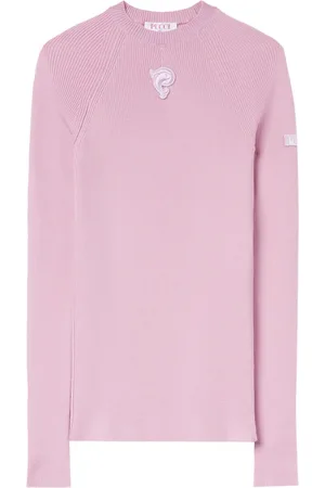 Puccini Logo-appliqué ribbed-knit jumper