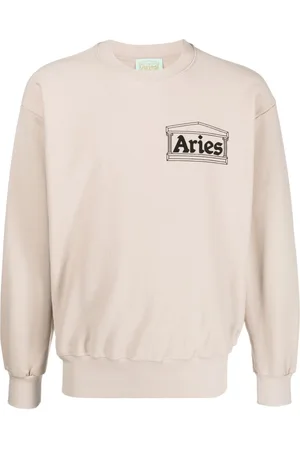 ARIES Logo-print ribbed sweatshirt