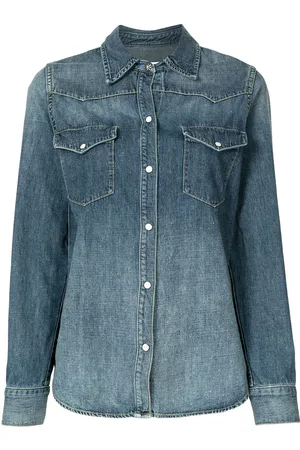NILI LOTAN Classic-collar denim shirt