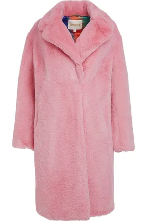 Apparis Faux-fur single-breasted coat