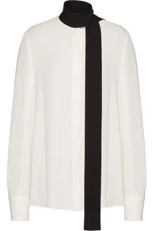 VALENTINO GARAVANI Scarf-detail georgette blouse