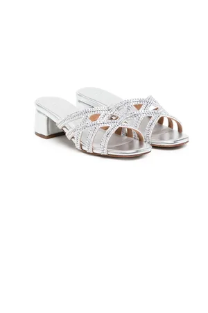 Nícoli 35mm rhinestone-embellished leather sandals