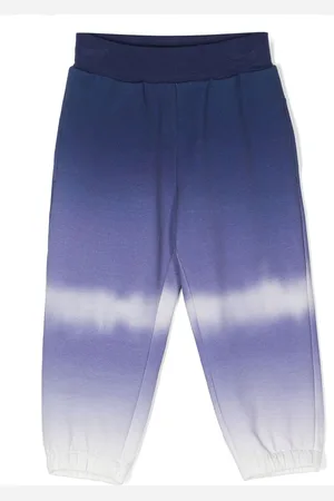 MONNALISA Tie-dye elasticated-ankle trousers