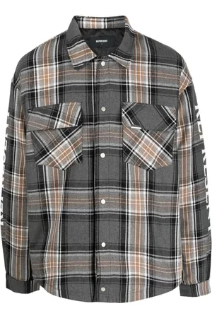 Represent Checked flap-pocket shirt