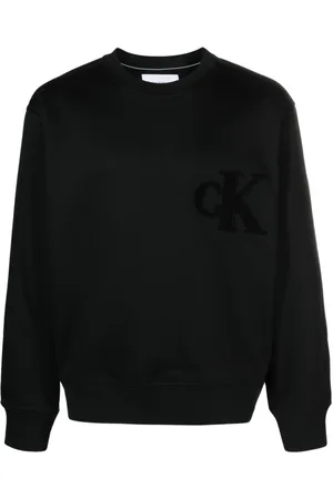 Calvin Klein Logo-patch crew-neck sweatshirt