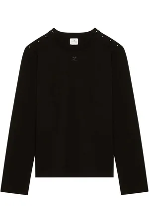 Courrèges Logo-patch buttoned jumper
