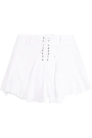 Ludovic De Saint Sernin Lace-up cotton miniskirt