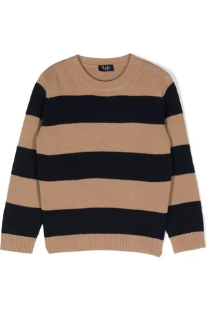 Il gufo Striped virgin wool jumper